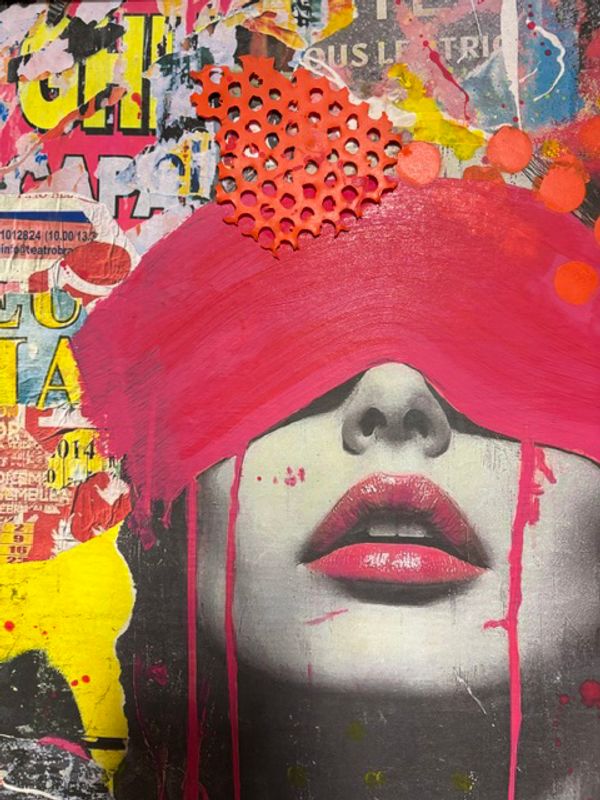 Red lips 45x55 cm original
