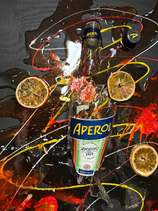 Aperol broken glas 48x66 cm original
