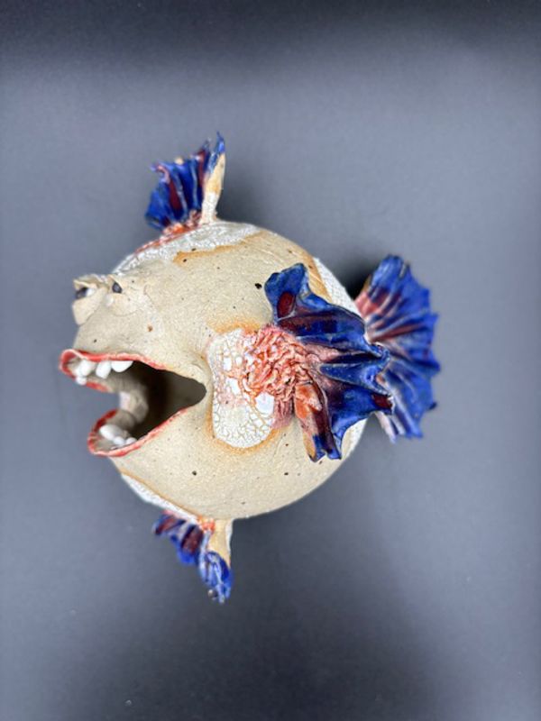 Keramikk fisk til vegg #VII ca 13 cm
