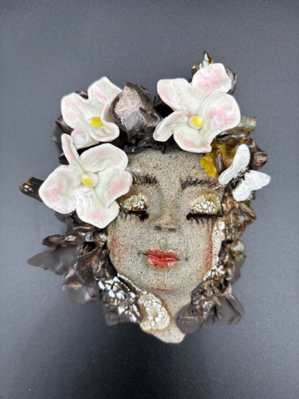 Kunst ansikt til vegg liten #1 ca 12 cm