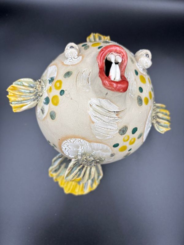 Keramikk fisk til vegg #VII ca 19x25 cm