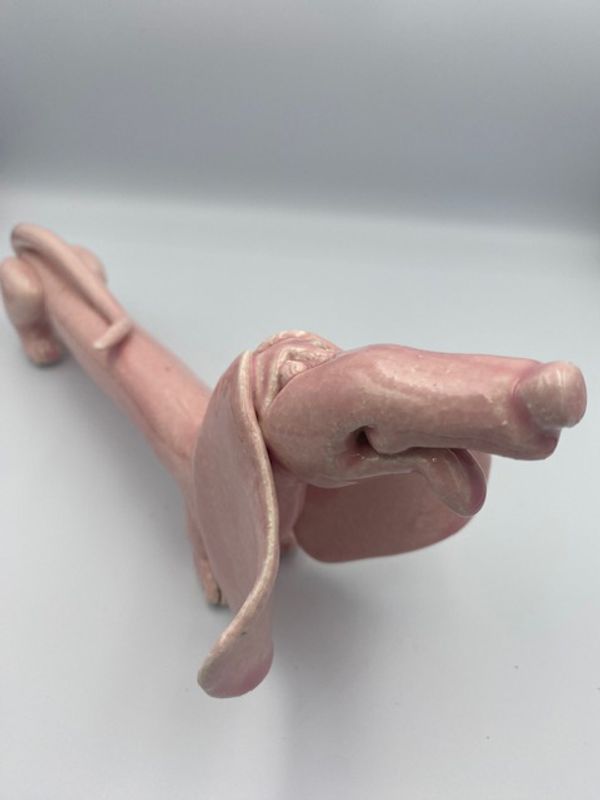 Dachs hund rosa #I 28 cm