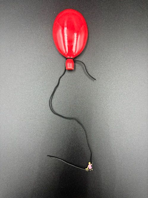 Hovedbilde Keramikk ballong med magnet rød 7 cm